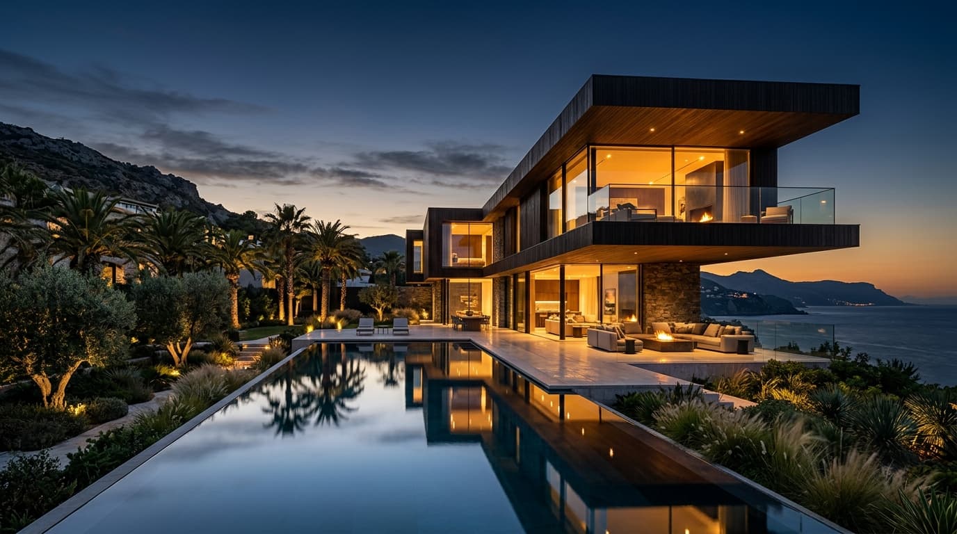 Twilight Architectural Masterpiece Villa